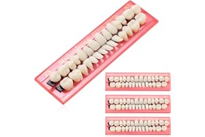 Nuanchu 4 Sets Tooth Repair Kit for Filling The Missing Broken Tooth and Gaps Thermal Beads Replacement Kit Denture Fake Teeth, 112 Pieces, 23 A2