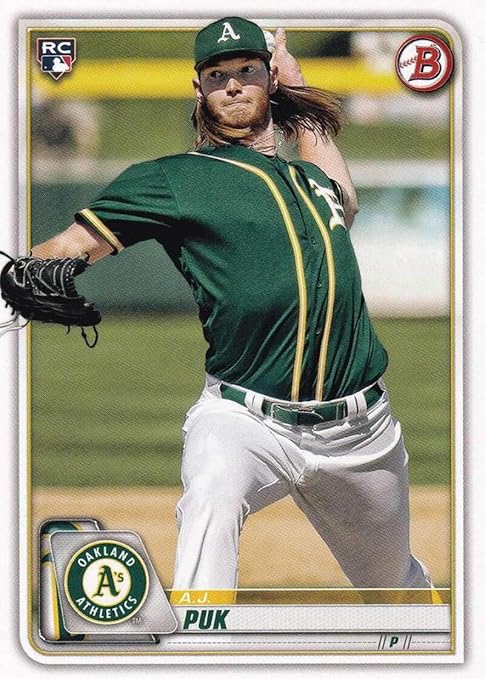Amazon Com 2020 Bowman 64 A J Puk Rc Rookie Oakland Athletics Mlb Baseball Trading Card Collectibles Fine Art