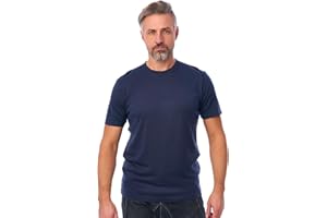 MERINO.TECH Merino Wool T-Shirt Mens - Short Sleeve Merino Wool Shirts for Men Sport Lightweight Thermal Base Layer Hiking Tshirt