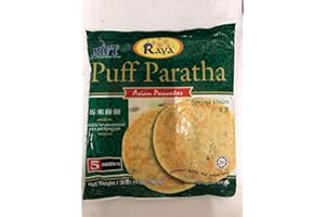 POIGET Puff Paratha Asian Pancakes (Spring Onion) - 14.1oz (Pack of 12)