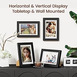 Heimlove 4x6 Picture Frames Set of 3 with Mat to