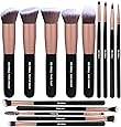 BS-MALL Makeup Brushes Premium Synthetic Foundation Powder Concealers Eye Shadows Makeup 14 Pcs Brush Set, Rose Golden, 1 Count