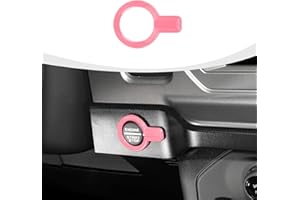 RAZPOY for Bronco Push Start Button Cover, Engine Start Stop Button Trim Compatible with 2021-2023 Ford Bronco Interior Accessories, Pink