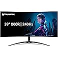 Acer Predator X39 | 39" UWQHD 3440 x 1440 OLED 800R Curved Gaming Monitor | AMD FreeSync Premium Pro | 240Hz | 0.01ms | VESA DisplayHDR True Black 400 | KVM Switch | USB Type-C, DP 1.4 & 2 x HDMI 2.1