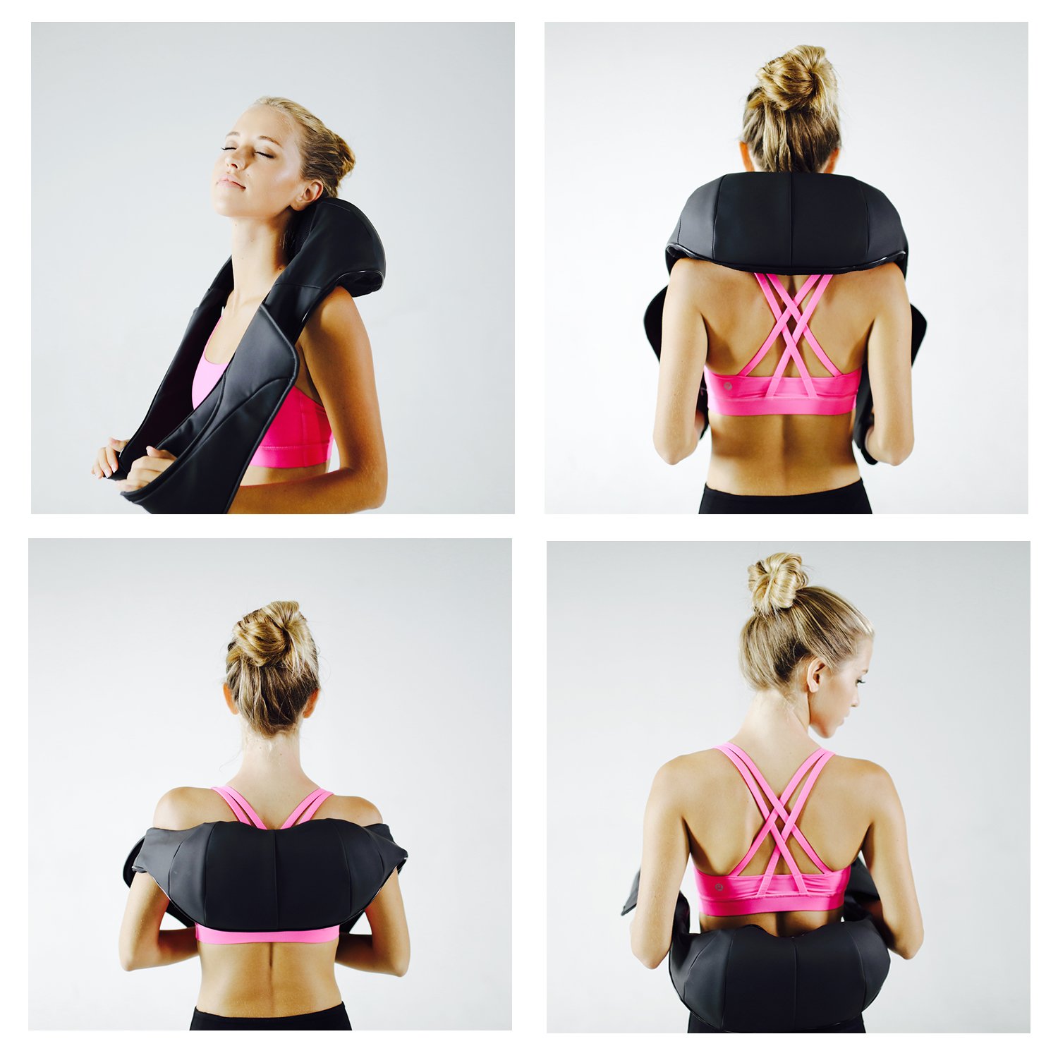 Naturalico Shiatsu Massager - Kneading Massage Therapy for Foot, Back, Neck and Shoulder Pain - Relieves Sore Muscles - Total Body Relaxation