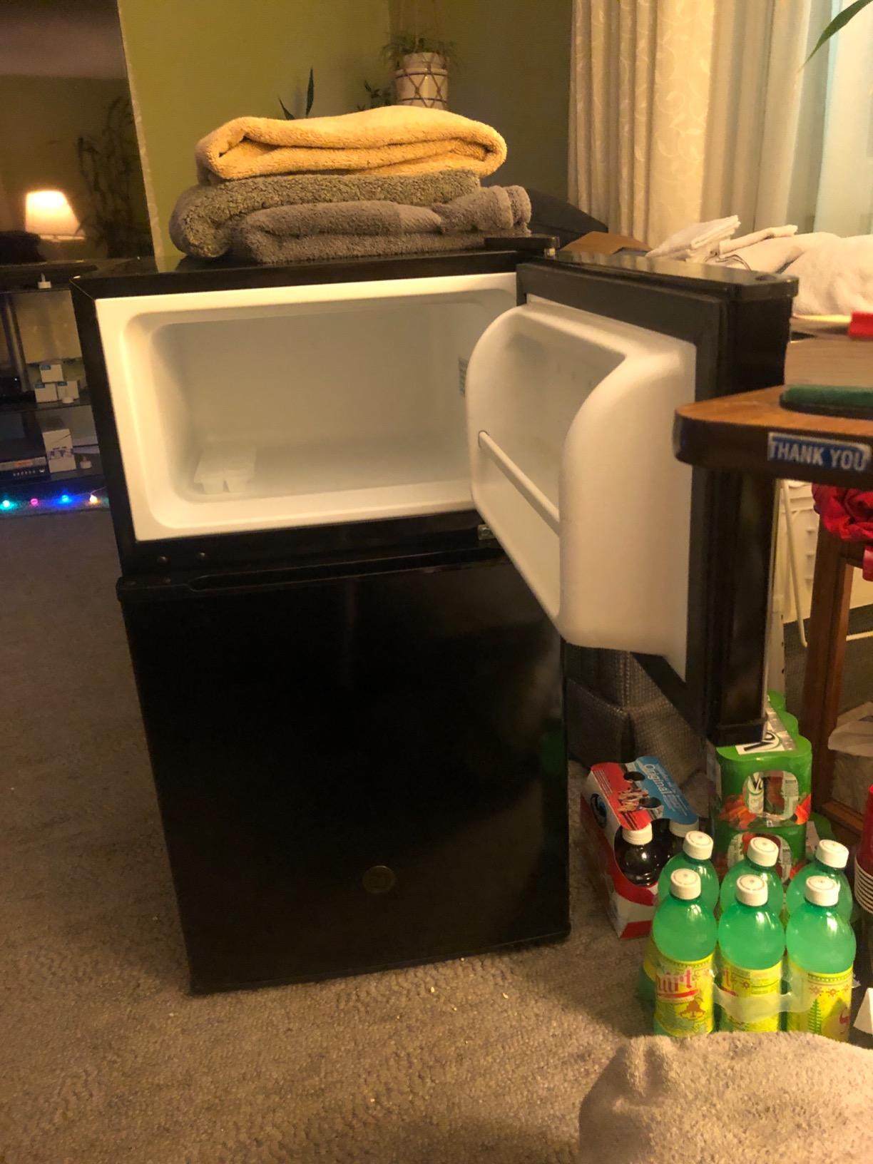 31/mo Finance GE Mini Fridge With Freezer 3.1 Cubic Ft. Double