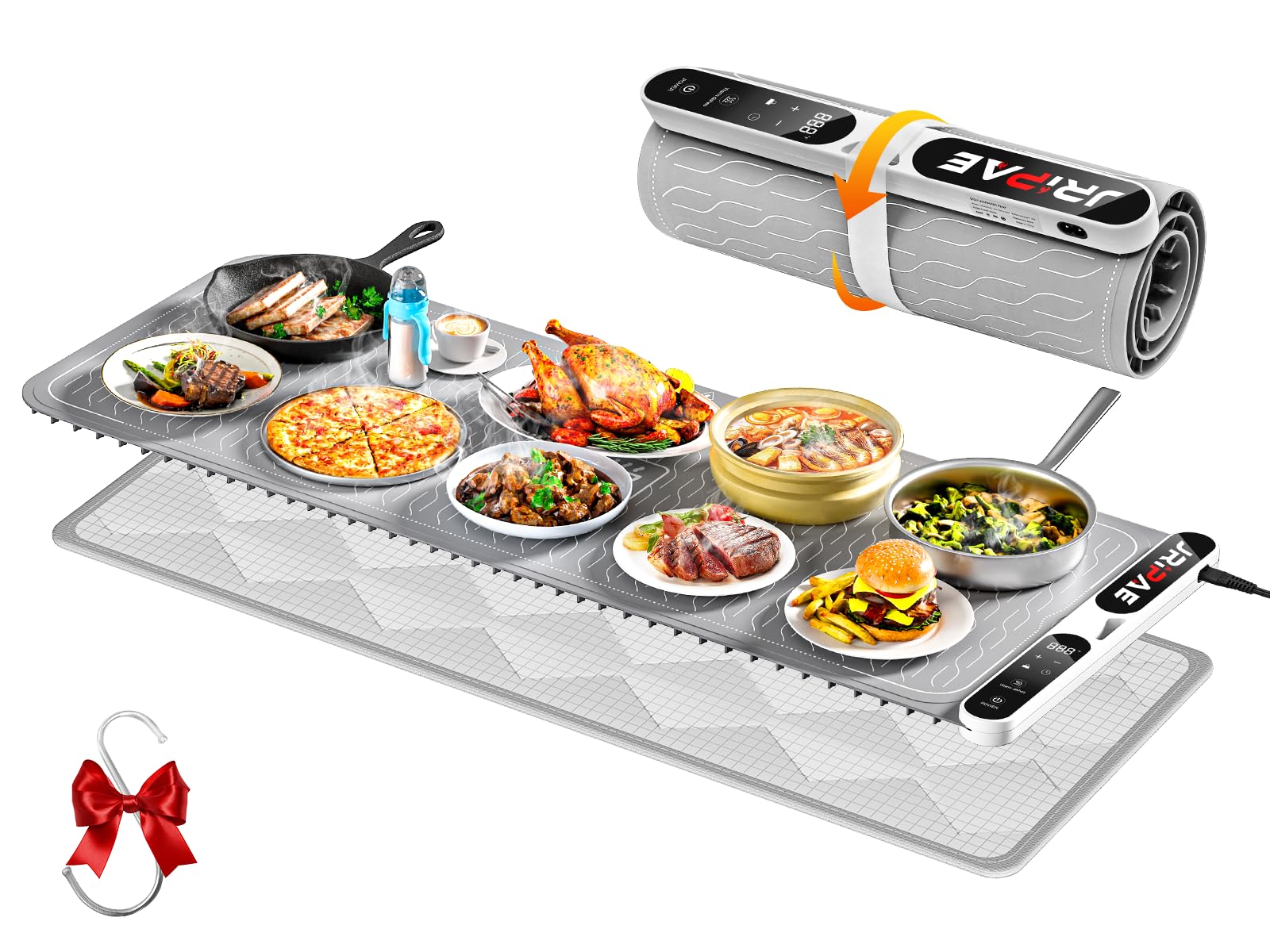 Photo 1 of Extra Large Food Warming Mat 580W (XXXL 40"X15"), Electric Warming Tray Silicone Food Warmers for Parties Buffet with Insulated Mat, 7-Temp & 8H Timer, Fast Heating Portable Heating Pad for Daily Use
