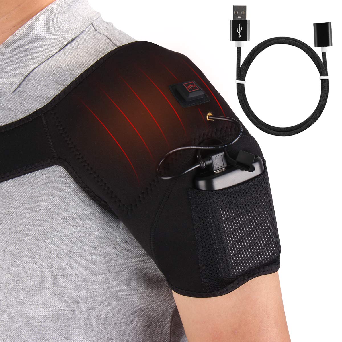Best Heat Therapy Shoulder Brace Adjustable Shoulder Heating Pad For Frozen Shoulder