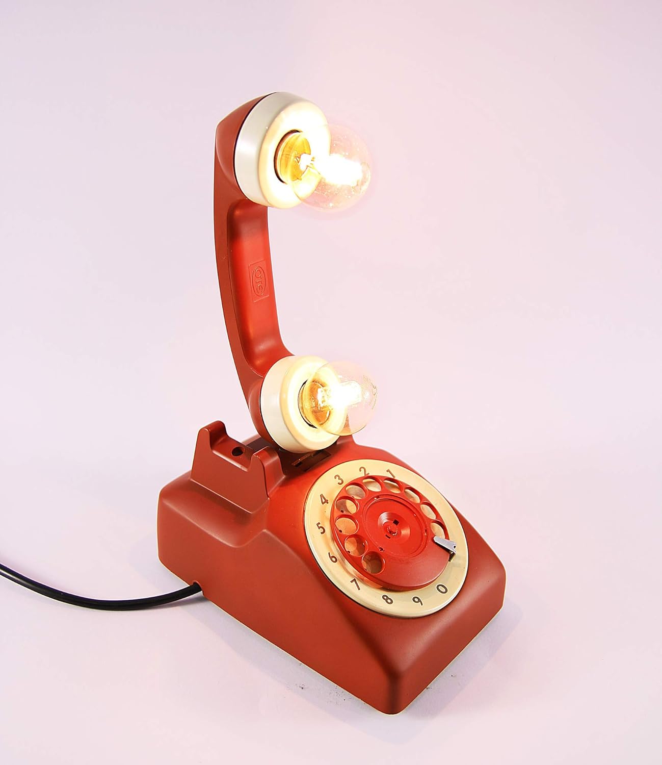 Telephone Lamp, Red, Retro, Vintage. Illuminate Your Space