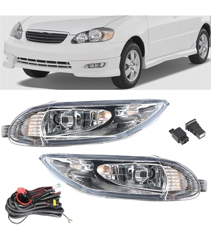 OEM Toyota Corolla 2003-2008 4-Piece Window Visor Set - Rain Guards, Black, No Drill