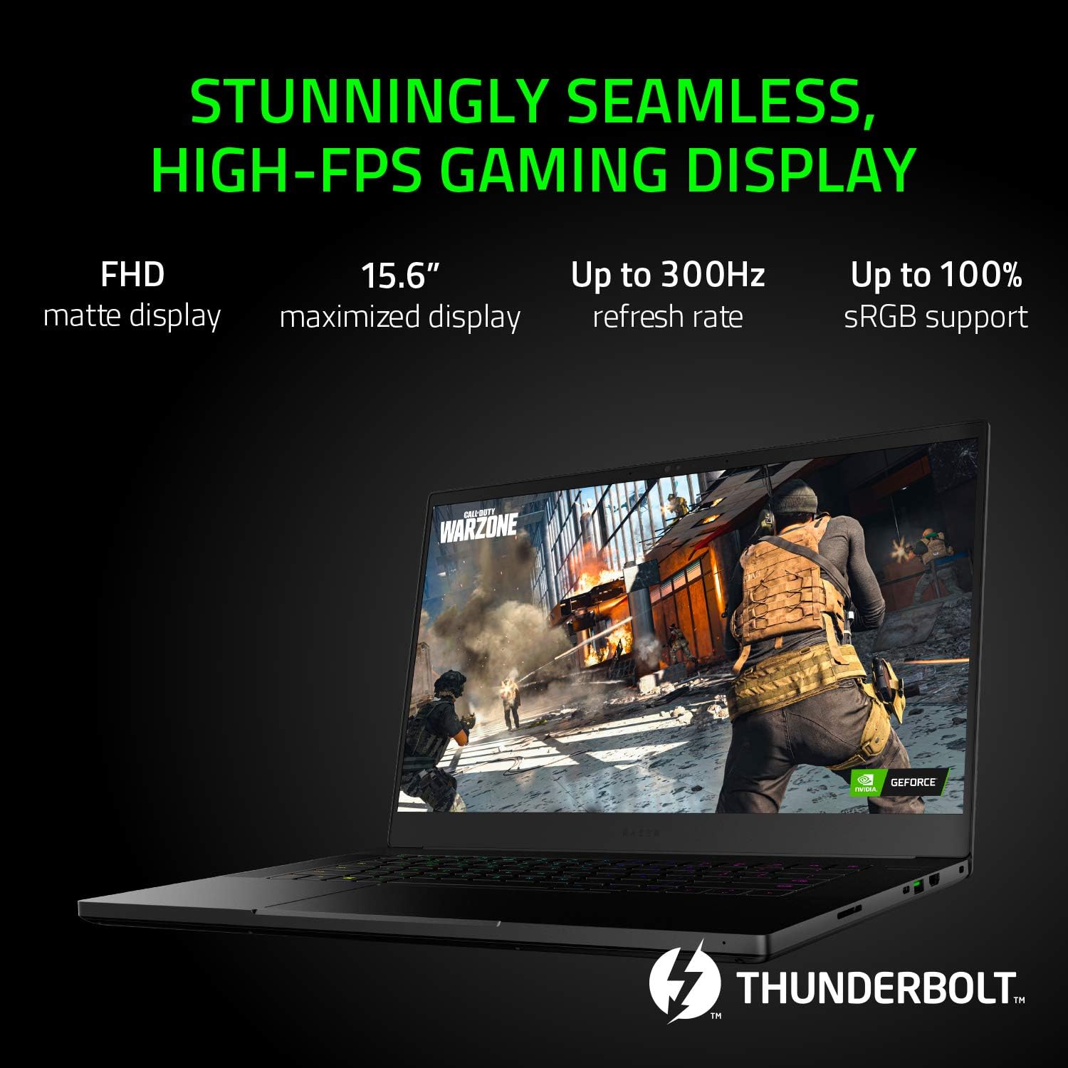 Razer Blade 15 Advanced Gaming Laptop 2020: Intel Core i7-10875H 8-Core, NVIDIA GeForce RTX 2070 SUPER Max-Q, 15.6” FHD 300Hz, 16GB RAM, 512GB SSD, CNC Aluminum, Chroma RGB Lighting, Thunderbolt 3: Computers & Accessories