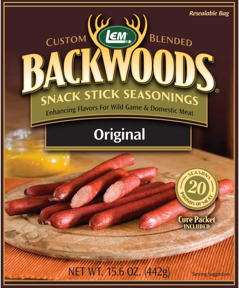 LEM Backwoods Snack Stick Seasoning with Cure Packet: Sports & Outdoors