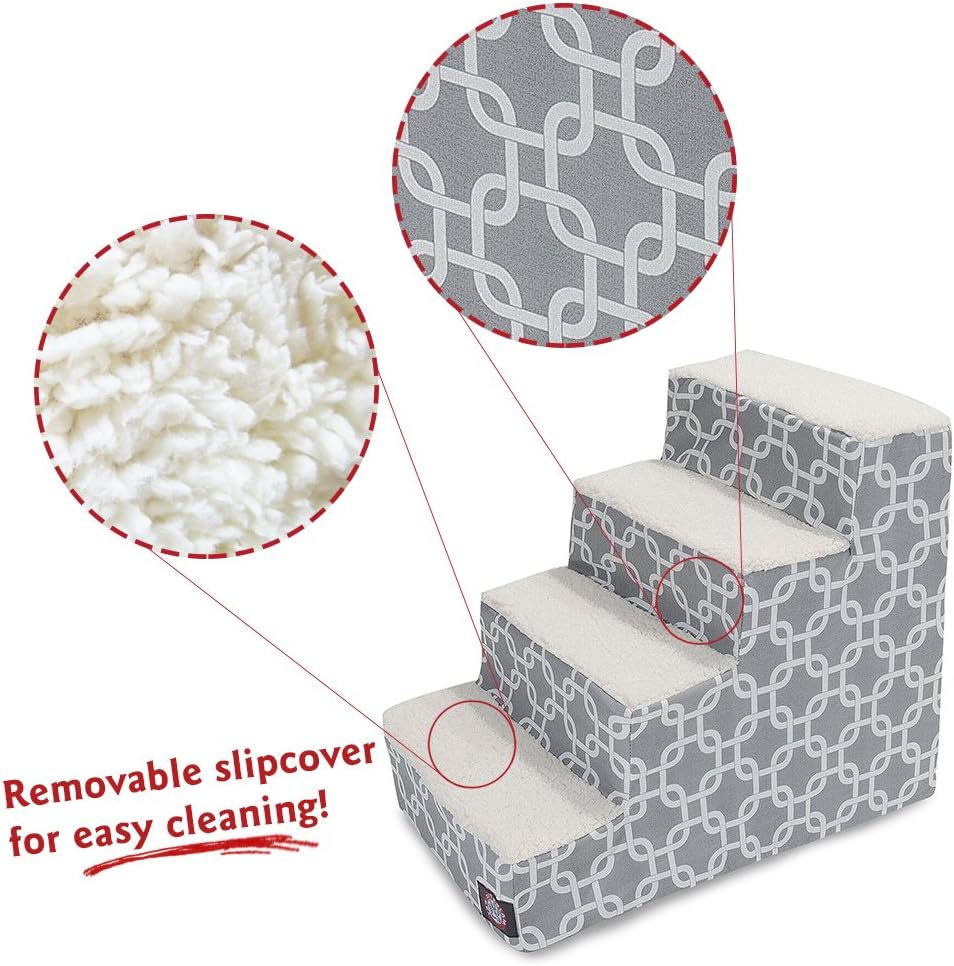 Majestic Pet Portable Pet Stairs | Soft Sherpa Foam Feeling Step | Steps for Dogs & Cats | Puppy & Kitty Ramp | Perfect for Bed & Sofa : Pet Supplies