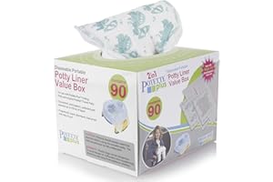 Kalencom Potette Plus Potty Seat Liners with Magic Disappearing Ink Value Box - 90 Liners