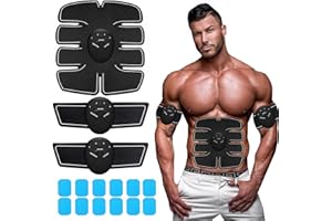SJNDY Abs Stimulator 10 Replacement Gel Pad Sheet Ab Trainer Abdominal Toning Belt Workout Portable Ab Stimulator Home Office Fitness Workout Equipment Arm Abdomen