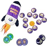 Celestial Buddies Rocket Match Memory Matching Game – Soft Stuffed Plush Rocket Case with Planetary Tiles for Toddlers & Preschoolers, STEM Learning Toy Ages 2–5