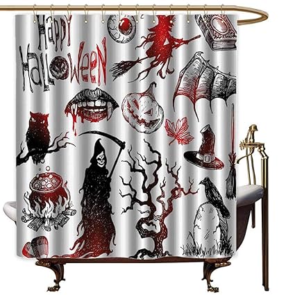 Amazon Com Bathroom Decor Sets With Shower Curtains And S Red