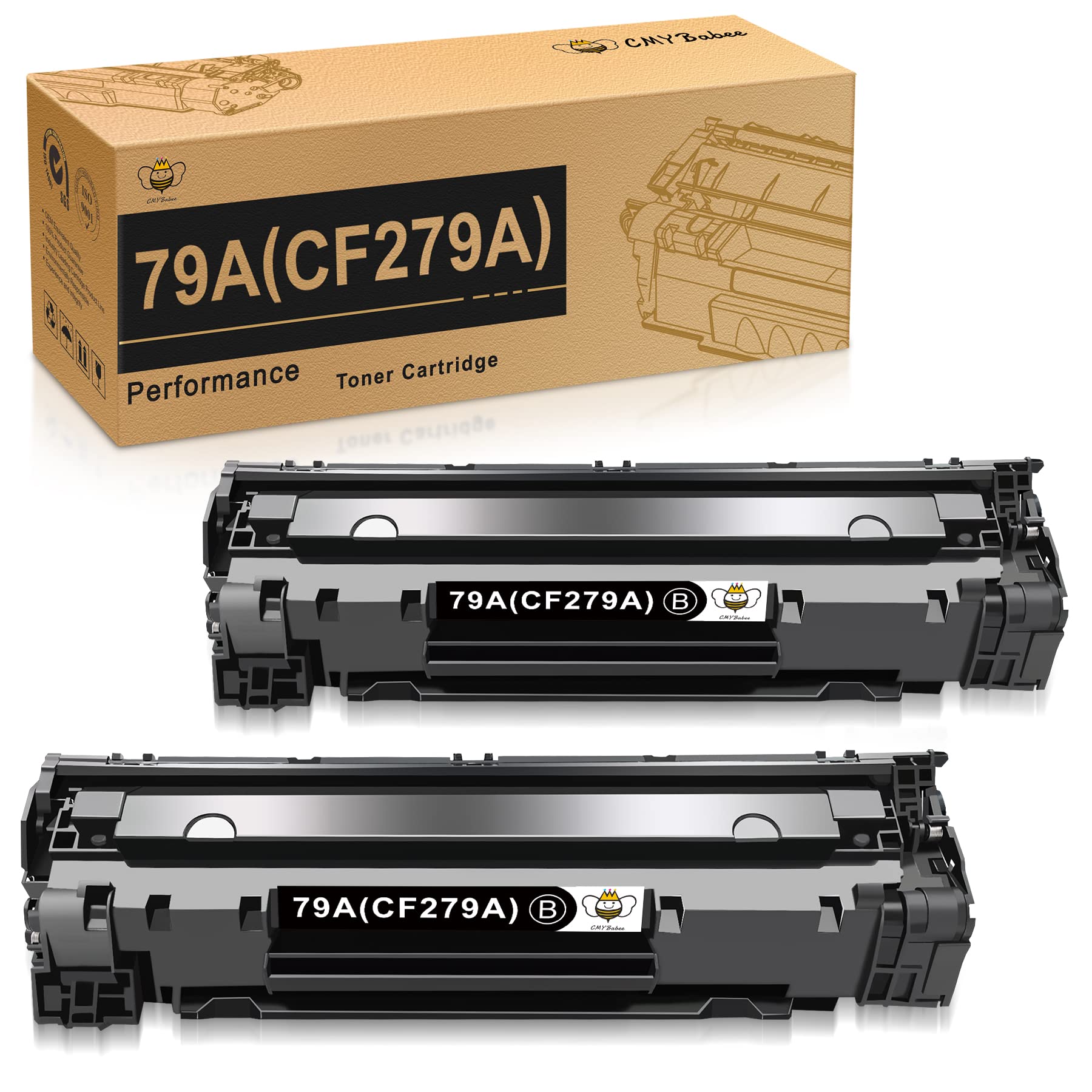 CMYBabee Compatible Toner Cartridge Replacement for HP Laserjet Pro MFP M26 M26nw M26a, M12 M12w M12a Printers (2 Black)