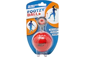 Blue Orange FootzyBall Free-Style Retractable Kickball - Kid or Adult Indoor and Outdoor All Season Active Play Workout Skill Toy. Recommended for Ages 7 & Up.
