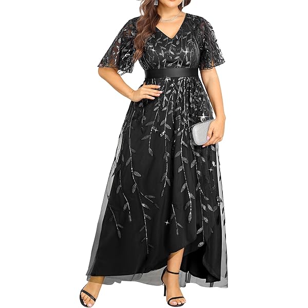 knitted evening dresses MACloth Women Mother of the Bride Dresses Short Sleeve Lace Wedding Ev main image 1