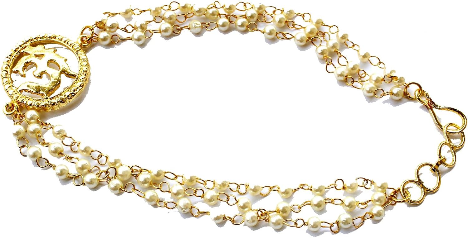 Real Diamond Look Om Rakhi Bracelet 