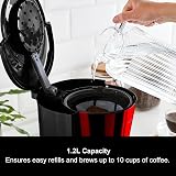 Morphy Richards Equip Filter Coffee Machine 10 Cup Pour Over Red Black view 5