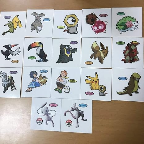 Amazon ポケットモンスターポケモンパン デコキャラシール 17枚 ピカチュウ ミュウツー ミュウ 通販