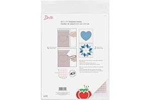 Dritz Quilting Non-Slip Vinyl Template Sheets, 6-Count