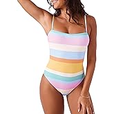 Roxy Women's Roxy Women’s One Piece Swimsuit – Bandeau Bathing Suit, Tummy Control, Removable Cups, Quick-Dry Fabric