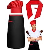 Mepase 3 Pcs Hibachi Chef Costume Adult Accessories Hibachi Chef Hat Apron with Hachimaki Tie Teppanyaki Hat for Men Women Japanese Cuisine Lovers Halloween Party Decorations BBQ Birthday Party Decor