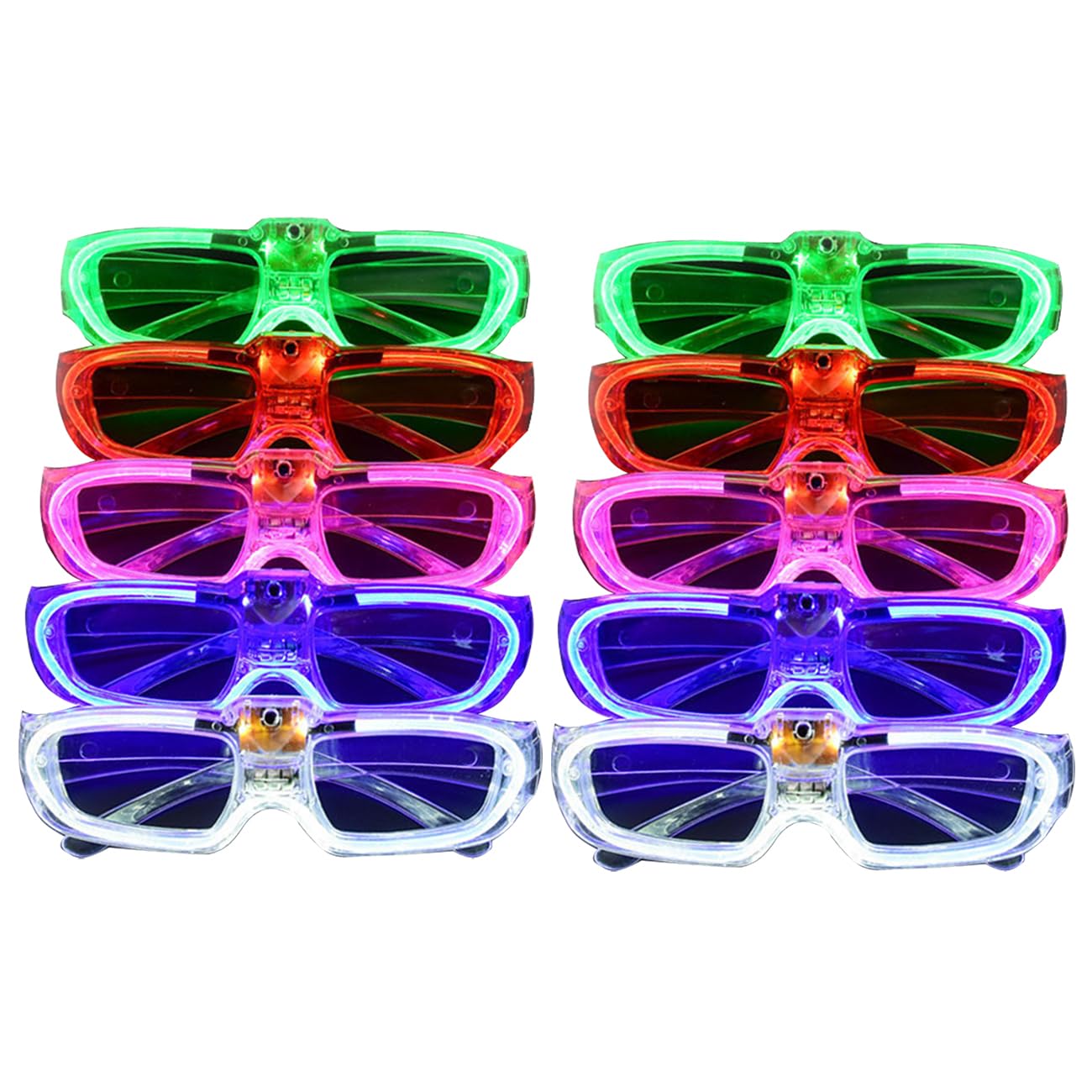 Photo 1 of 20 LED Glasses for Kids Adults Glow in The Dark Party Favor Supplies Light up Glasses Toys for Halloween Concert Neon Glow Party Favors,Wedding,Concert,Raves &Birthday Xmas New Years Eve 2025