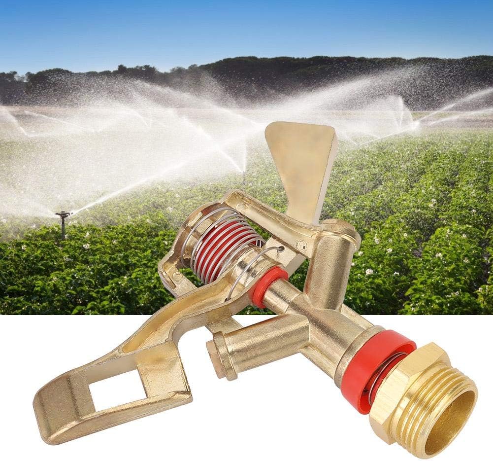 Fdit Rocker Arm Sprinkler G3/4in 25mm Male Thread Zinc Alloy Irrigation Garden Adjustable Rocker Arm Sprinkler Nozzle Spray Head (1PCS) - Image 3