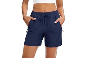 MAGCOMSEN Women's 5" Hiking Shorts UPF 50+ Quick Dry Lightweight Athletic Running Golf Summer Casual Shorts with Pockets