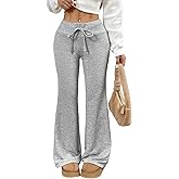 SHENHE Women's Y2K Flare Sweatpants Low Rise Drawstring Sweats Casual Workout Gym Pants