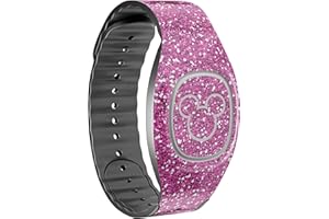 Design Skinz Sparkling Pink Ultra Metallic Glitter Skin Decal Vinyl Full-Body Wrap Compatible with Disney MagicBand 2 (MagicBand 2 Not Included)
