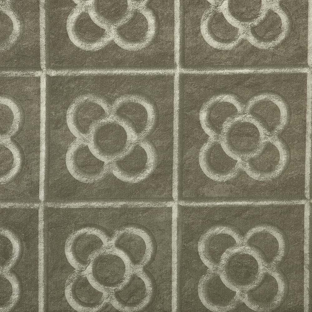 Kt KILOtela - Printed Canvas Fabric, Decoration, Upholstery, Cushions, Curtains, Bedspreads, Bags, Tablecloths, Crafts, 100 cm Length x 280 cm Width, Geometric, Barcelona Flower, Grey ─ 1 Metre