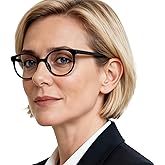 OCCI CHIARI Blue Light Reading Glasses Women Computer Round Readers for Petite Face