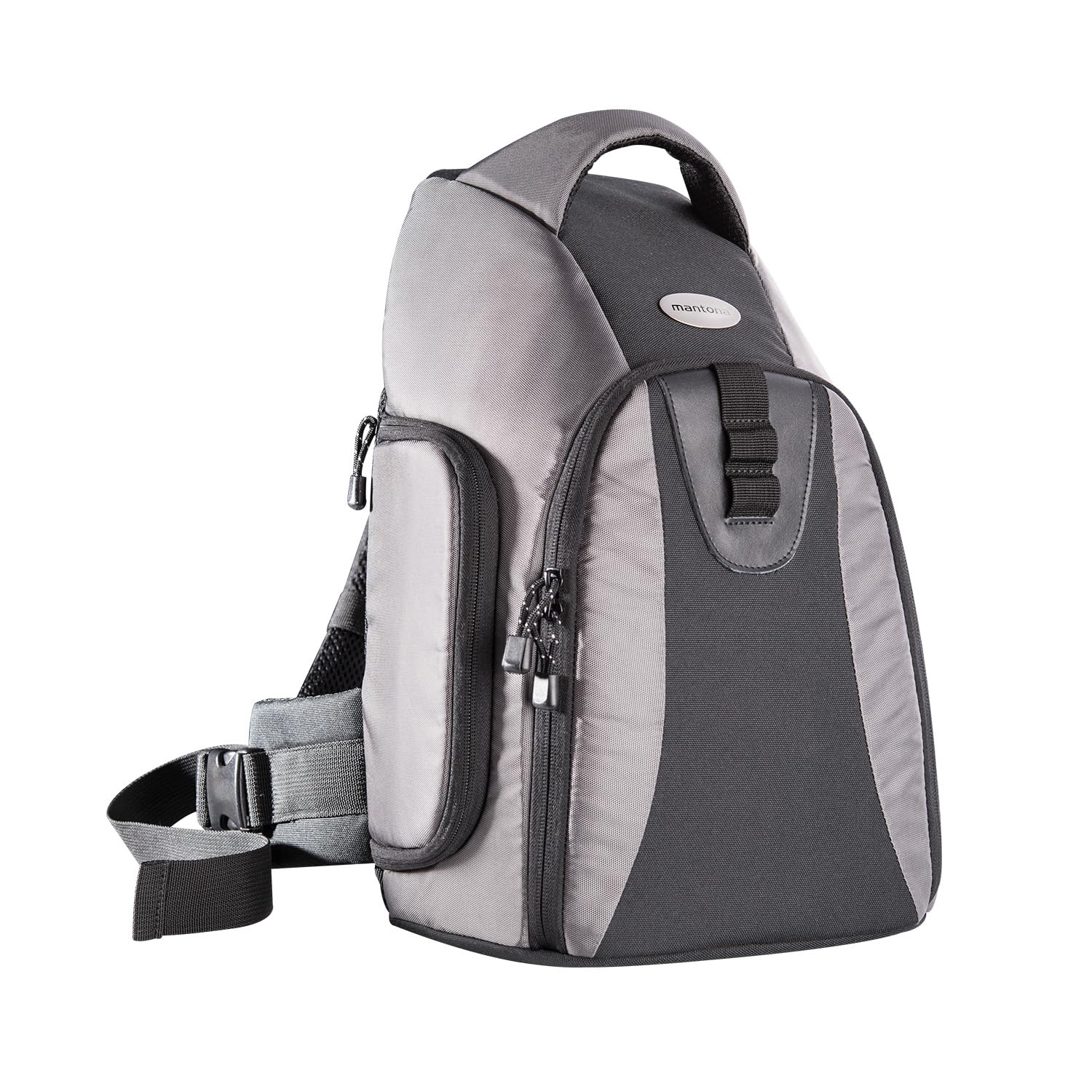 Mantona Miami DSLR camera backpack (quick access for DSLR with attached lens, room for several lenses or accessories, sling carry system)