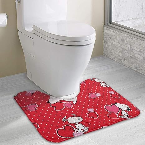 Amazon スヌーピー Snoopy トイレマット ジョイントマット 足元マット U型 滑り止め 吸水 速乾 洗える 丸洗い 防寒 抗菌 防臭 耐磨耗性 家庭用 ホテル用 業務用 浴室 台所 綺麗 アニメ 可愛い おしゃれ 49 40 1 2cm 玄関マット オンライン通販