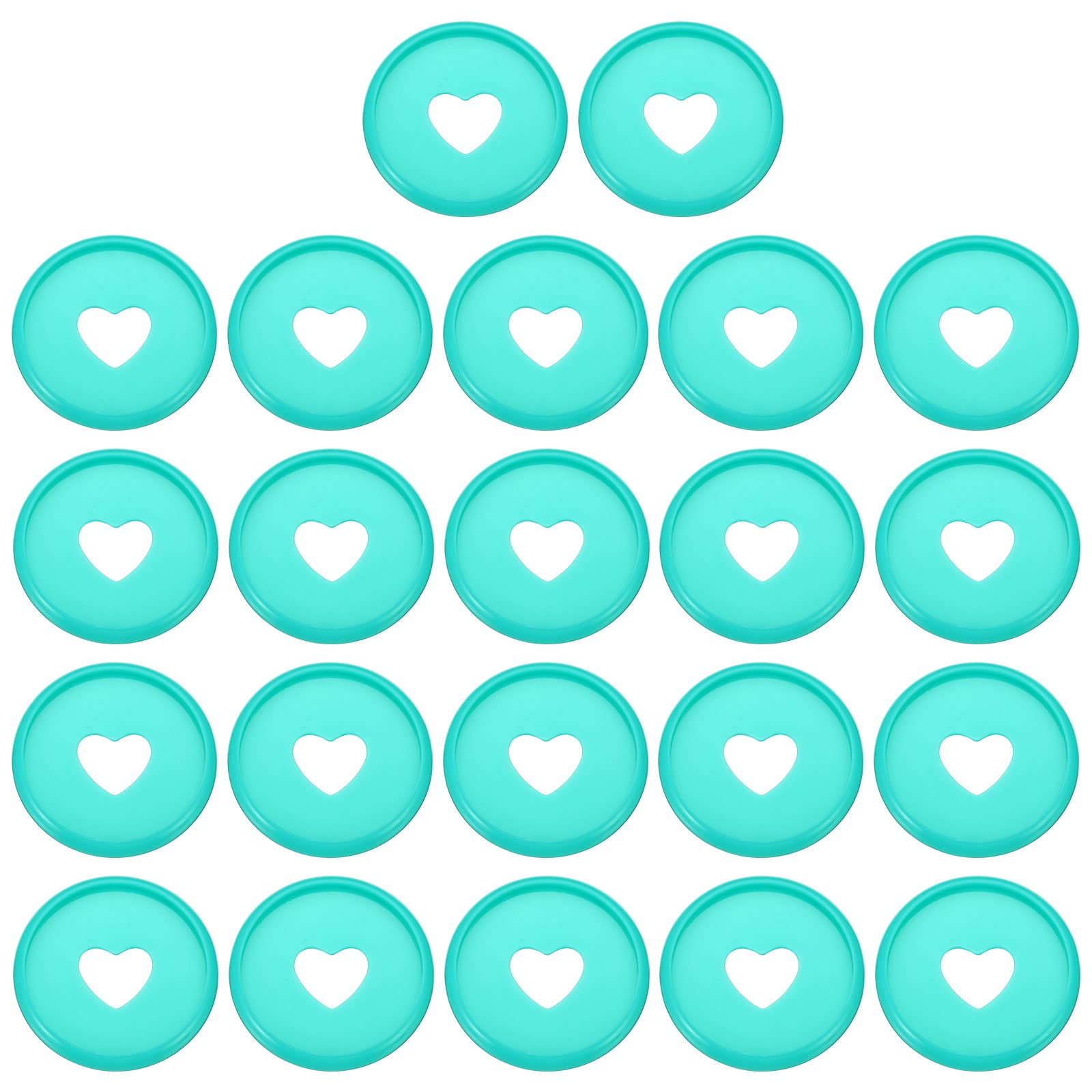 PATIKIL 28mm Plastic Book Binding Discs, 22 Pack Discbound Expansion Discs Heart Binder Rings for DIY Notebook Planner, Emerald Green — image 1