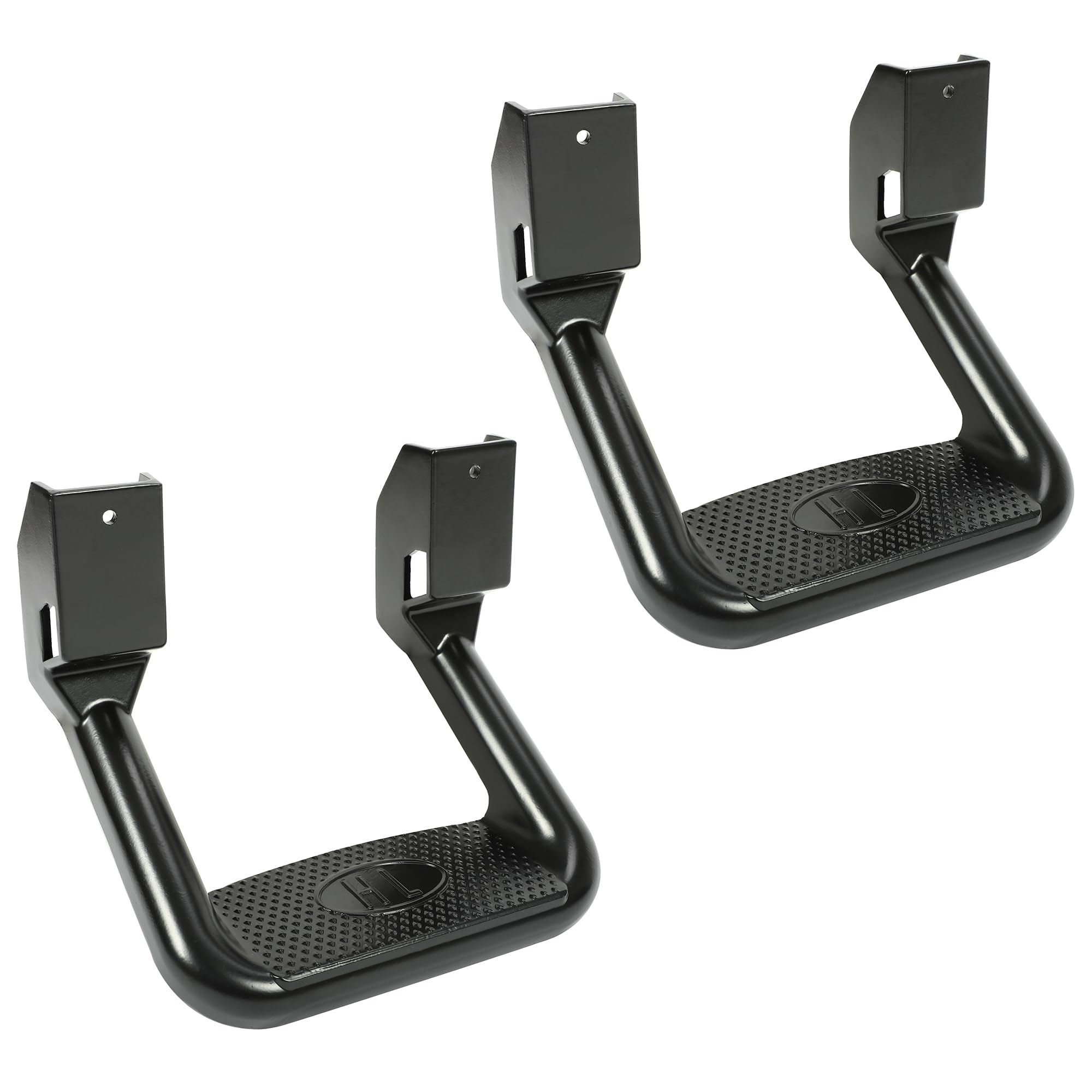 Photo 1 of KUAFU Universal Side Step Compatible with 1967-2020 Chevrolet Toyota Ford Dodge Jeep GMC Nissan Mazda Aluminum 2 Pcs Side Step for Pickups & Trucks Black
