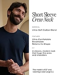 True Classic Mens T-Shirts - Short Sleeve Crew Neck