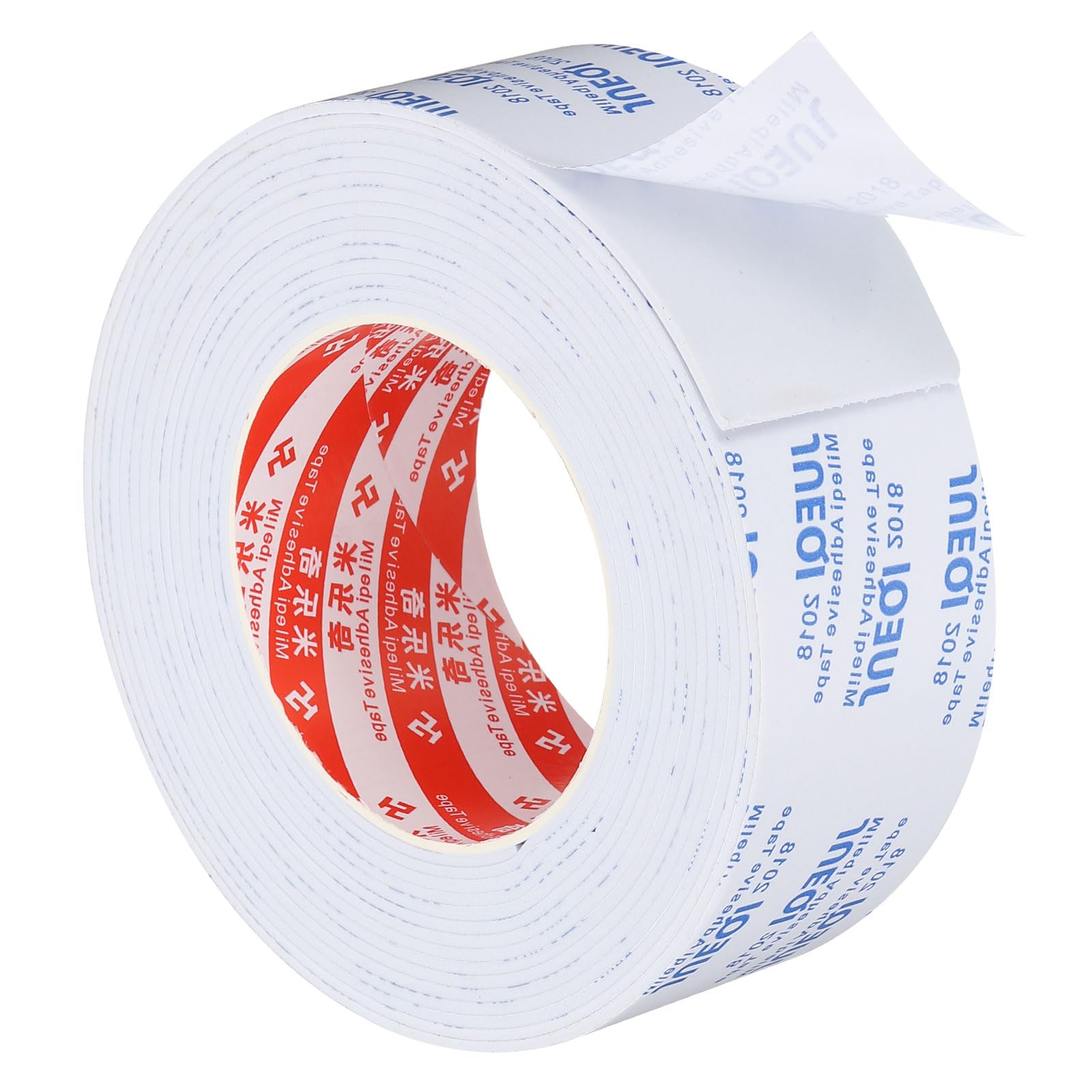 PATIKIL 5m/16.4ft Sealing Foam Tape, 50mm Wide 2mm Thick Single Sided Weather Stripping Door Furniture Seal Strip for Window Pipes Insulation, White