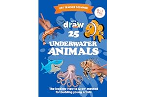 LET'S DRAW: Underwater Animals, Level 2, 8-12 yrs: The easy, ten step how-to-draw method for budding young artists