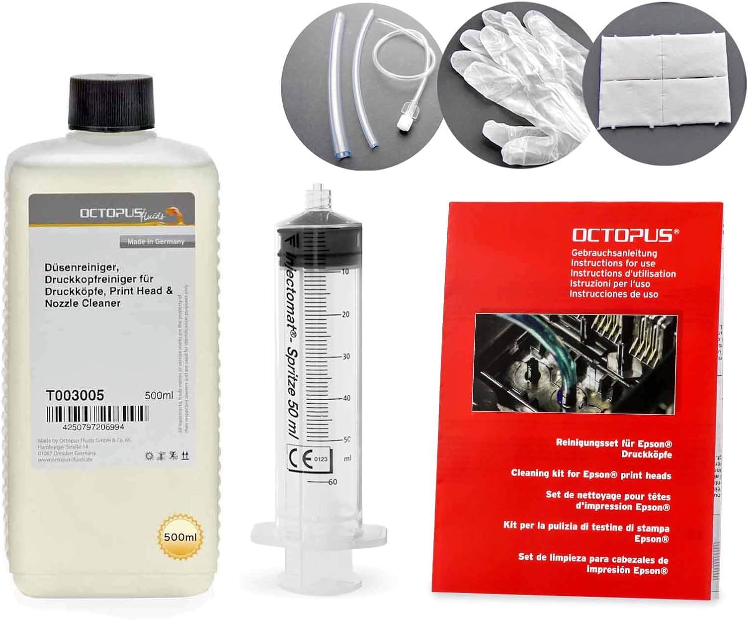 Octopus 500 ml Nozzle cleaner, printer head cleaner for Epson printer