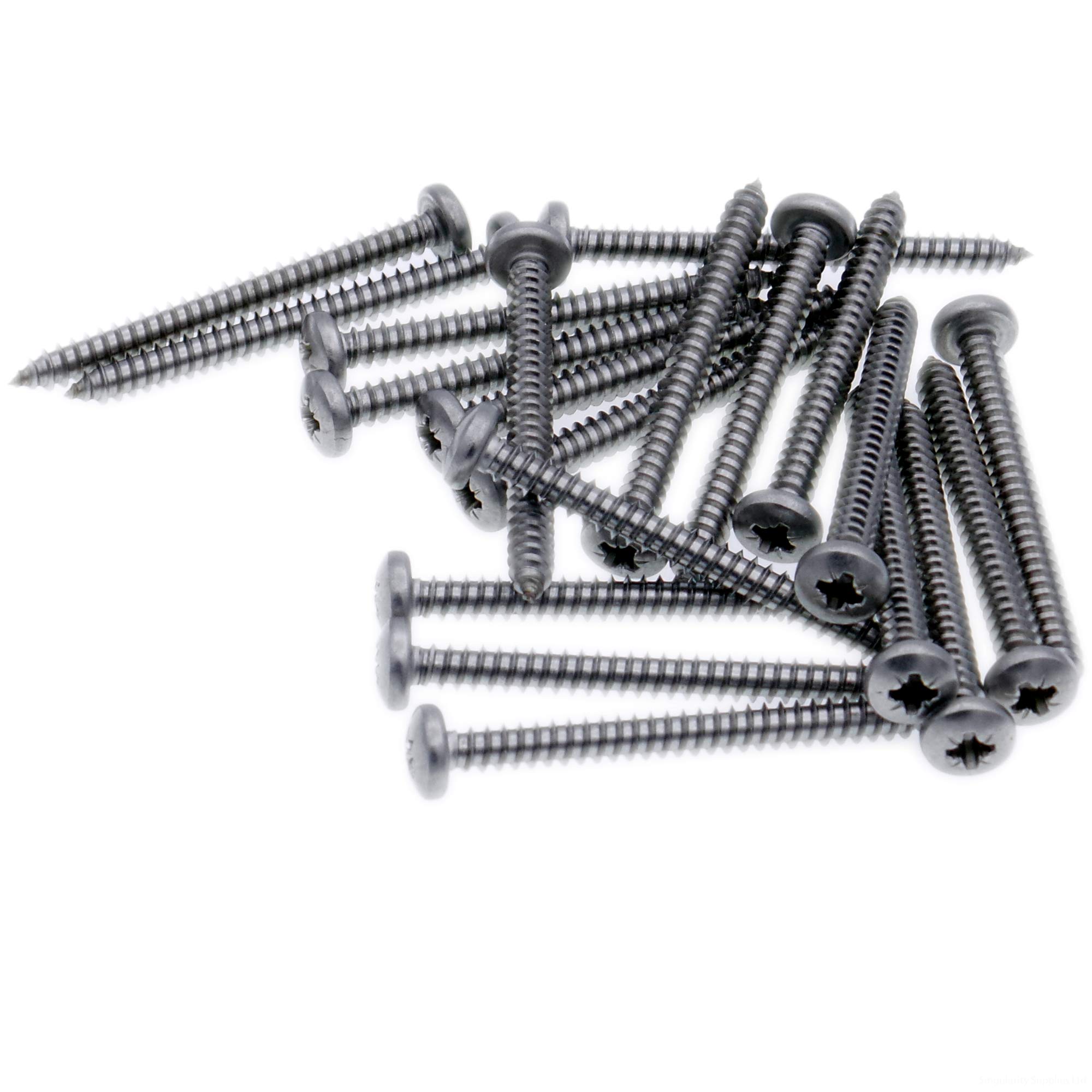 No.6 x 0.5 (3.5mm x 13mm) Pozi Pan Self-Tapping Screw - Stainless Steel (A2) (Pack of 20)