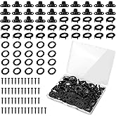 25 Sets Marine Grade Twist Lock Fasteners Rust-Proof Coating Turn Button Eyelet, Stud and Stainless Steel Screws for Canvas Marine Boats Sailboats RVs Fastener Turn Buttons