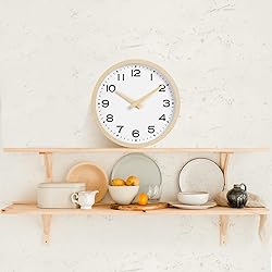 AKCISOT Wall Clock,Boho Kitchen 10 Inch Wall Clocks