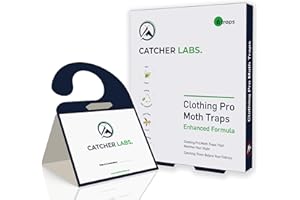 CATCHER LABS. Catcher Labs Clothing Moth Traps with Pheromones | Non-Toxic Closet Moth Catcher | Moth Treatment & Prevention | Spray & Repellent Alternative (6-Pack)