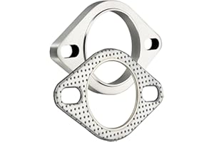 EVIL ENERGY 2.5 Inch 2 Bolt Exhaust Flange Connection Kit, Stainless Steel Exhaust Flange and Gasket Set, Exhaust Flanges wit